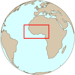 The zone represented in the map